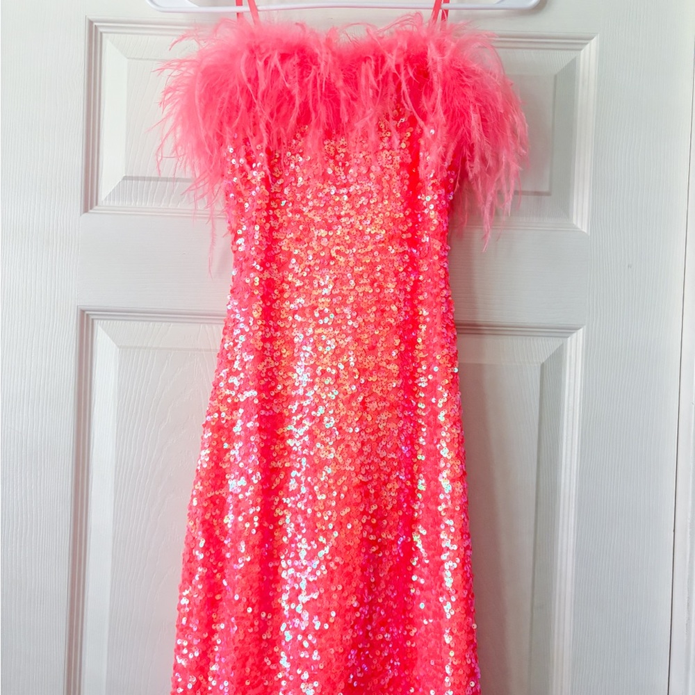 Windsor Pink Strapless Sequin Dress -Homecoming